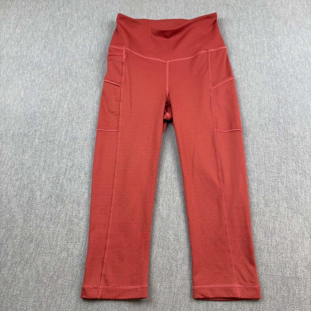 Patagonia Leggings Women Small Orange Lightweight Pack Out Crops 19" Yoga Active